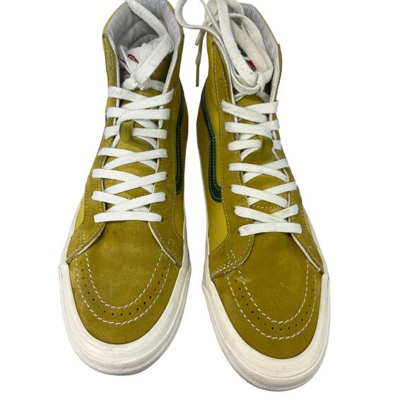 Vans Vault OG Sk8-Hi LX Green Sulphur Canvas Suede Sneaker - Picture 6 of 10
